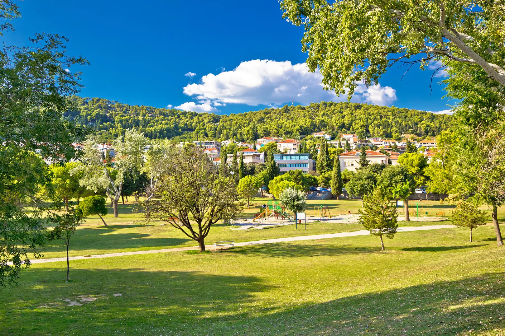 Jeux collaboratifs en plein air au parc de Marjan une activité exclusive à Split avec INNOV'events